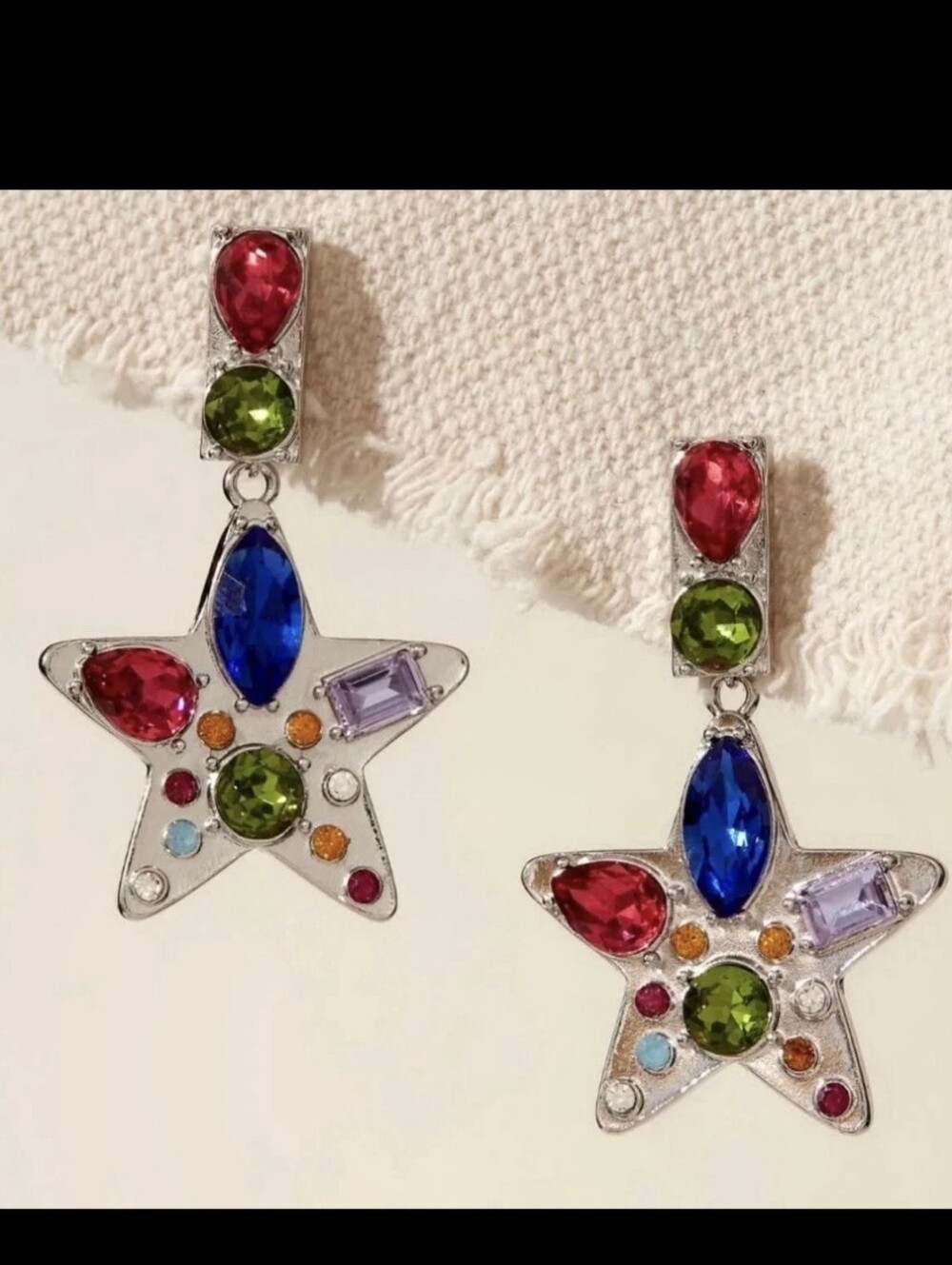 NWOT! Free People, Nancy Ann Star Drop Earrings, Silver, MSRP $48